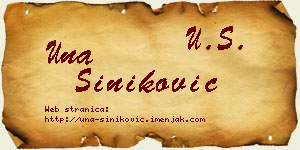 Una Šiniković vizit kartica